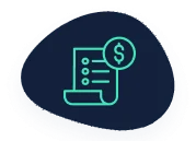 Dollar sign paperwork icon