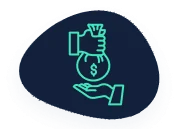 Giving money icon