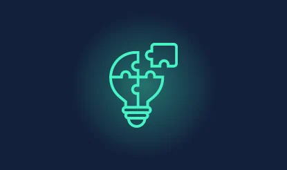 Lightbulb puzzle icon